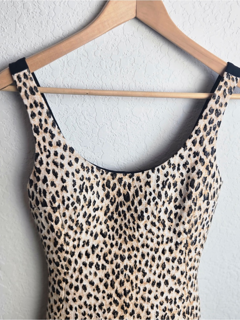 Diane Von Furstenberg Arianna Dress 0 Leopard Caramel New Pearl Black $398 Women - Picture 4 of 11